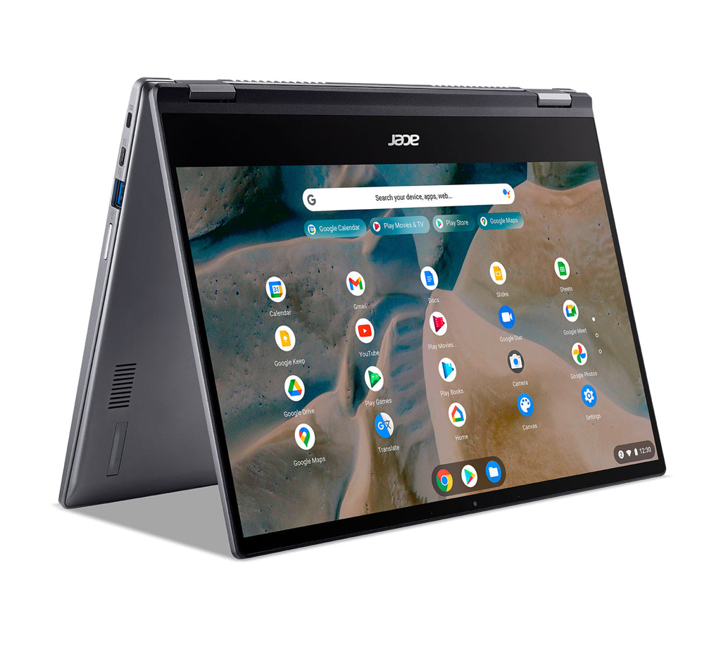 Acer Chromebook Spin 514 Display touch da 14 pollici 1920x1080 Full HD AMD Athlon 64 GB di memoria flash 4 GB di RAM Silver Chrome OS