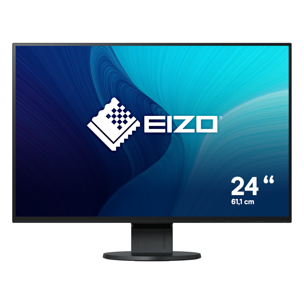 Eizo FlexScan EV2456-BK noir 24 pouces WUXGA 1920x1200 DisplayPort HDMI DVI-D VGA USB Hauteur réglable
