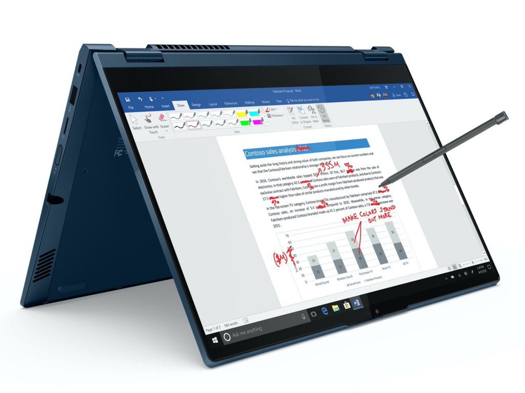 Skolkampanj Lenovo ThinkBook 14s Yoga ITL Konvertibel Surfplatta 14-tums Pekskärm Core i5 256 GB SSD 8 GB Win 10 Pro NY & OVP