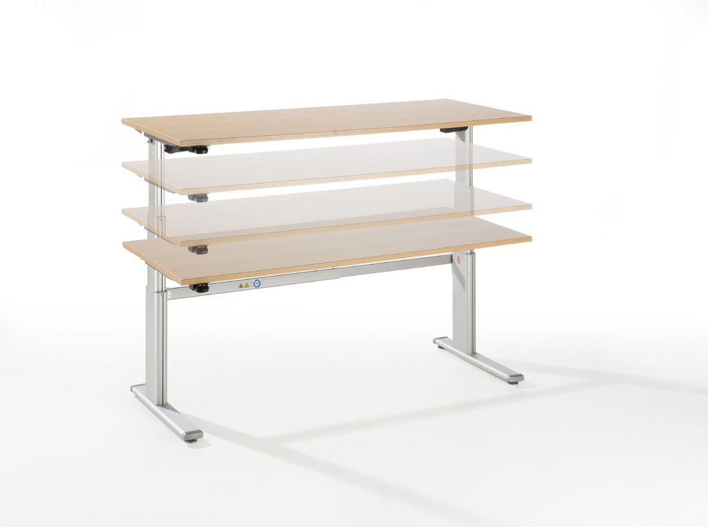 Skrivbord Höjdjusterbart arbetsbord Ergonomiskt Högkvalitativt tvåmotorigt 60-130 cm