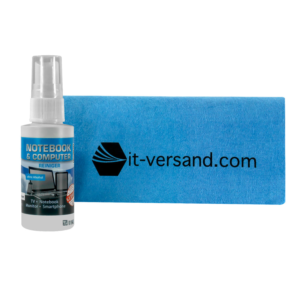 Rengöringsspray och mikrofiberduk it-versand•com
